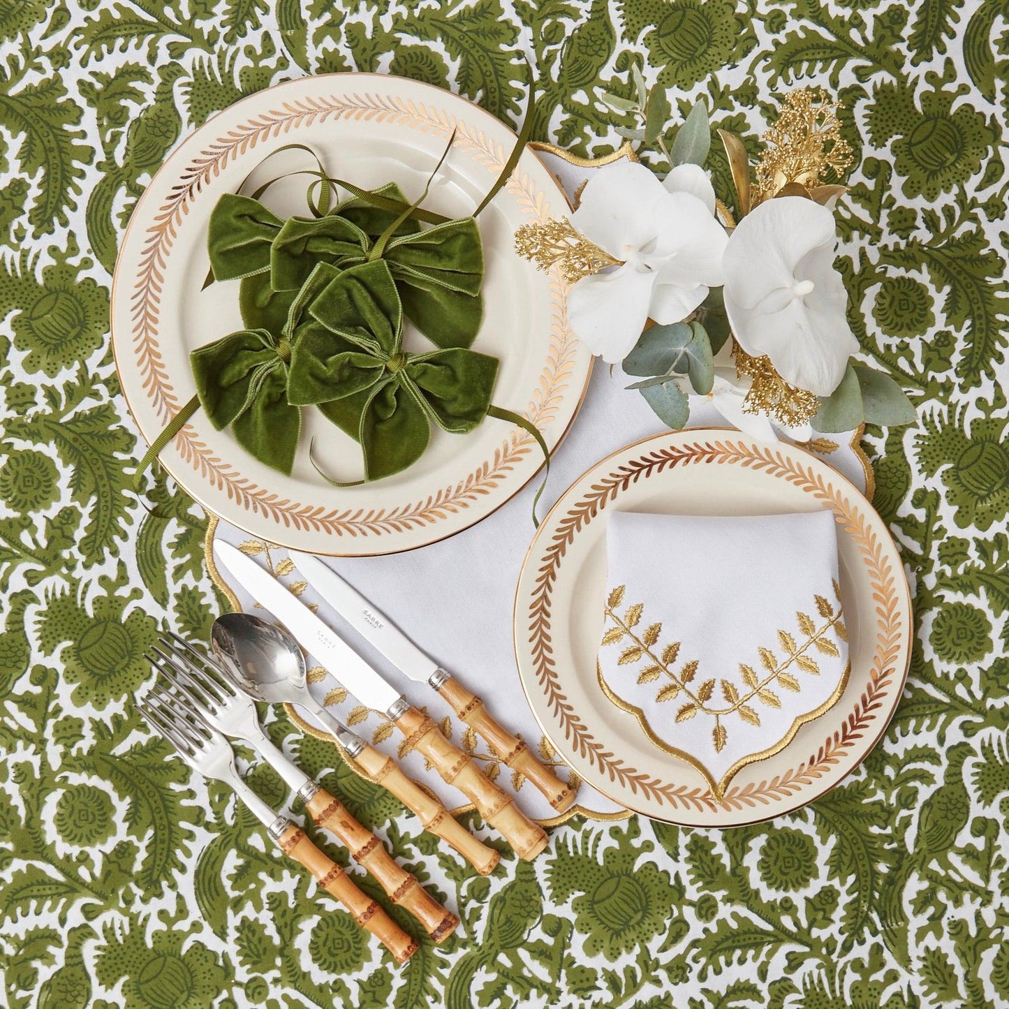 Olive Pheasant Tablecloth