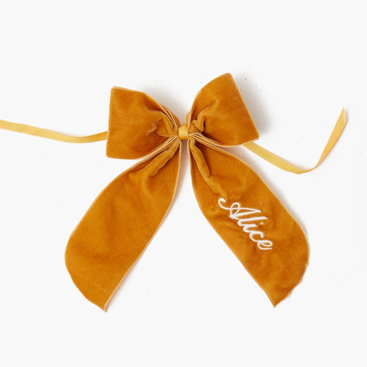 Mustard Personalisable Bow