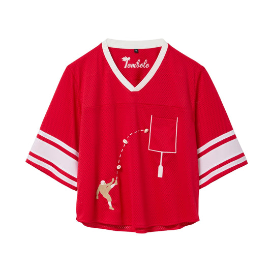 ‘Doink!’ ~ Relaxed Crop Cut (Red)