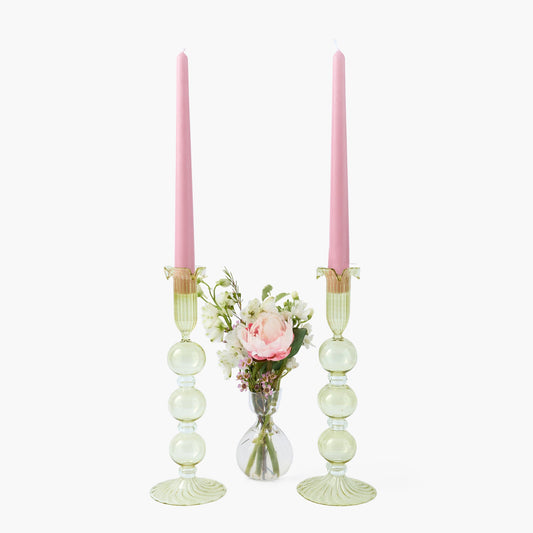Green Eden Candle Holders (Pair)