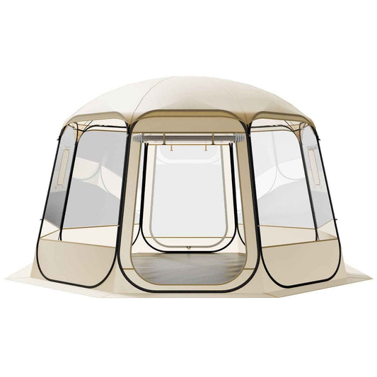 Clear Bubble Dome Tent | 12x11.1 FT Pop-Up Igloo for 10-12 People | 540° View