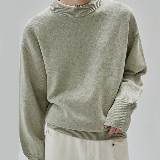 Men's Slim Fit Combed Cotton Crew Neck Sweater