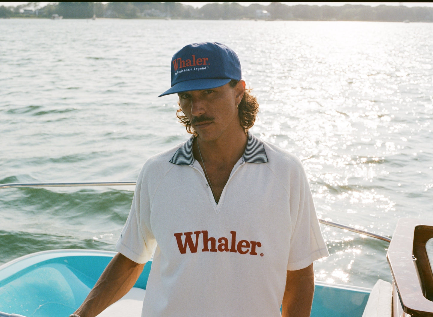 Customizable 'Boston Whaler' Raglan Terry Polo