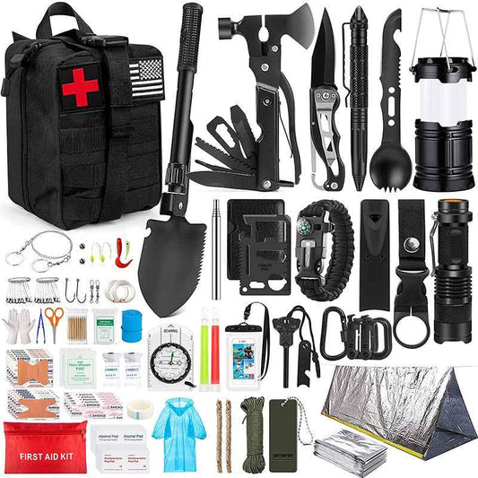 40-Piece Tactical Survival Emergency Kit – Outdoor & Emergency Preparedness Set