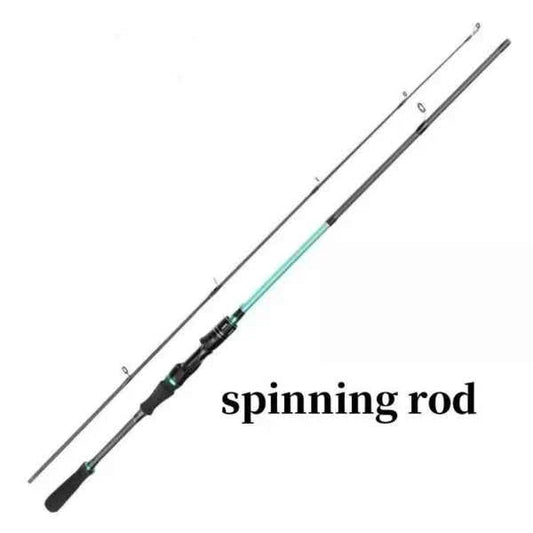 Carbon Fiber Lure Fishing Rod – 6ft 2-Section Casting & Spinning Pole for Bass