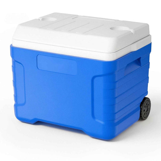 Hard Cooler 45QT Portable Rolling Cooler with Wheels