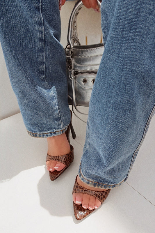 Azani Mary Jane Strap Heels - Brown