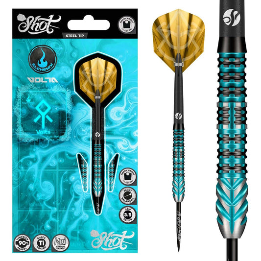 SHOT - 25g - Alchemy Volta - 90% Tungsten - Steel Tip Darts