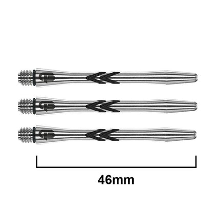 RED DRAGON Gerwyn Price ICEMAN V-Groove Aluminium Shafts - Medium - Black