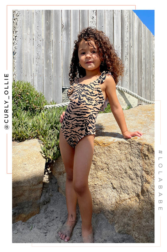 Mini Kelis Kids One Piece Swimsuit - Tiger