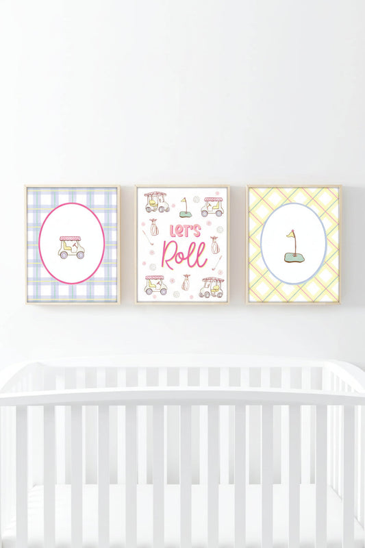 Country Club Cuties Bundled Digital Nursery Wall Art | Pink