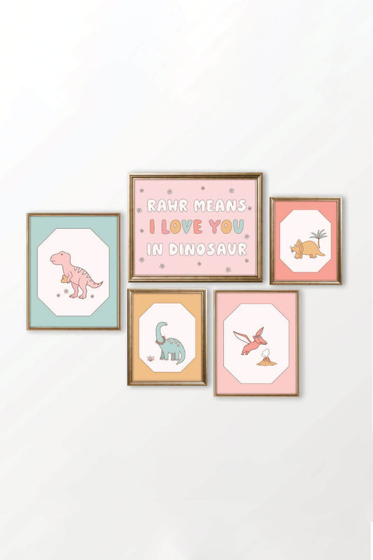 Dolly's Dinos Bundled Digital Nursery Wall Art