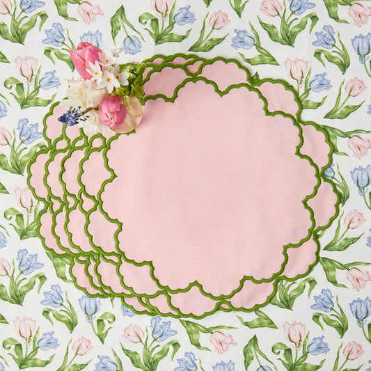 Pink & Green Lily Placemats (Set of 4)