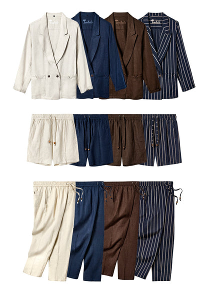 Easy-Going Shorts (Brown Linen)