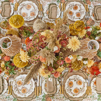 Autumn Flowers Dinner & Starter Plates (Set of 8)