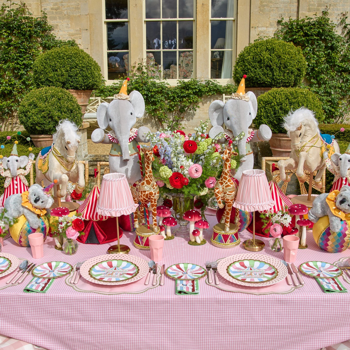 Gilbert Giraffe on Carousel (Pair) - 60cm
