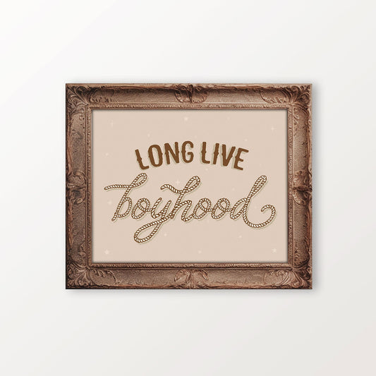 Long Live Boyhood Digital Wall Art