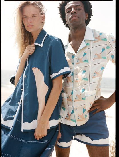 ‘Tom Wesselmann - Seascape #2’ Camp Collar