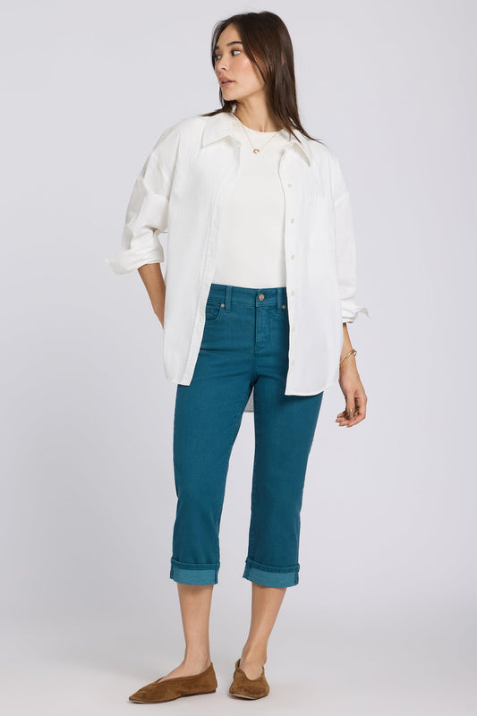 Marilyn Straight Crop Jeans - Blue Lake