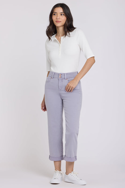 Bailey Relaxed Straight Crop Jeans - Vintage Lavender