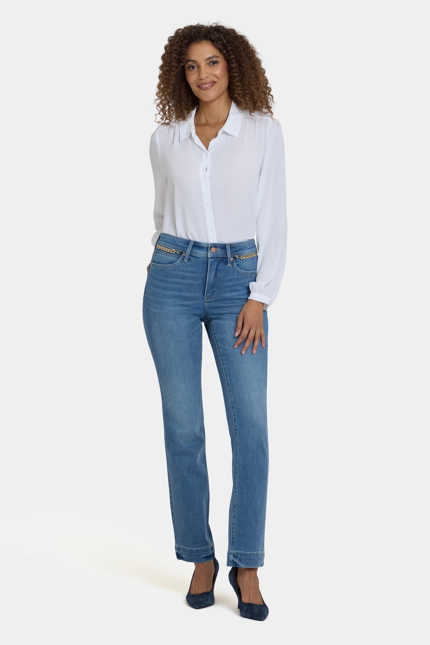 Marilyn Straight Jeans - Bastille Sea