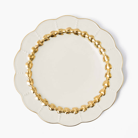 Gold Laurel Dinner Plate