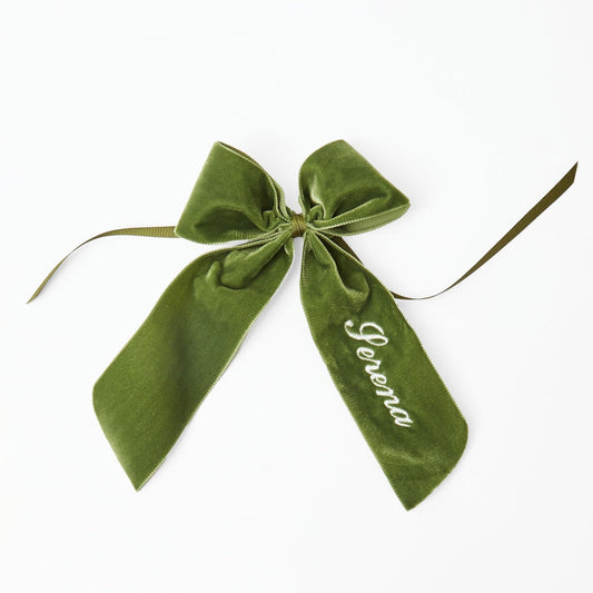 Forest Green Personalisable Bow