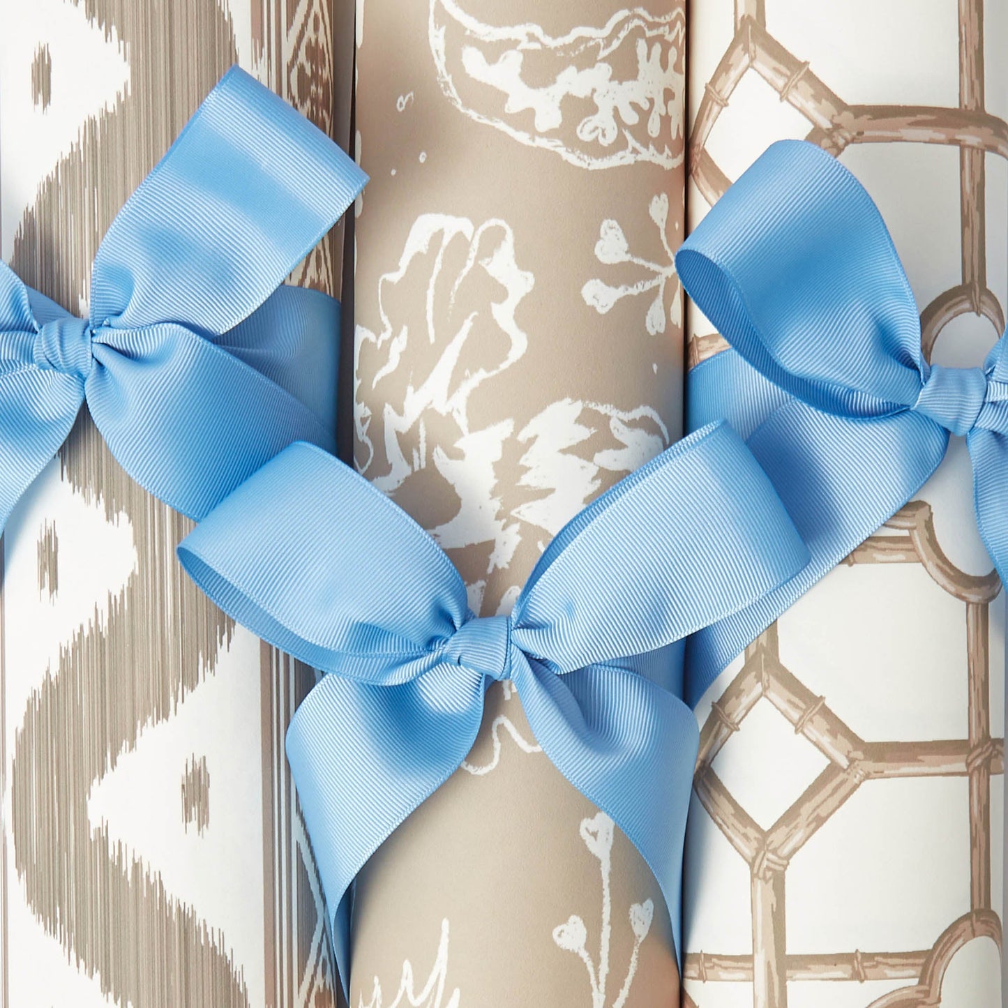 Putty Ikat Stripe Wallpaper