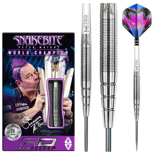 RED DRAGON Peter Wright Snakebite PL15 Darts - 90% Tungsten - 24g