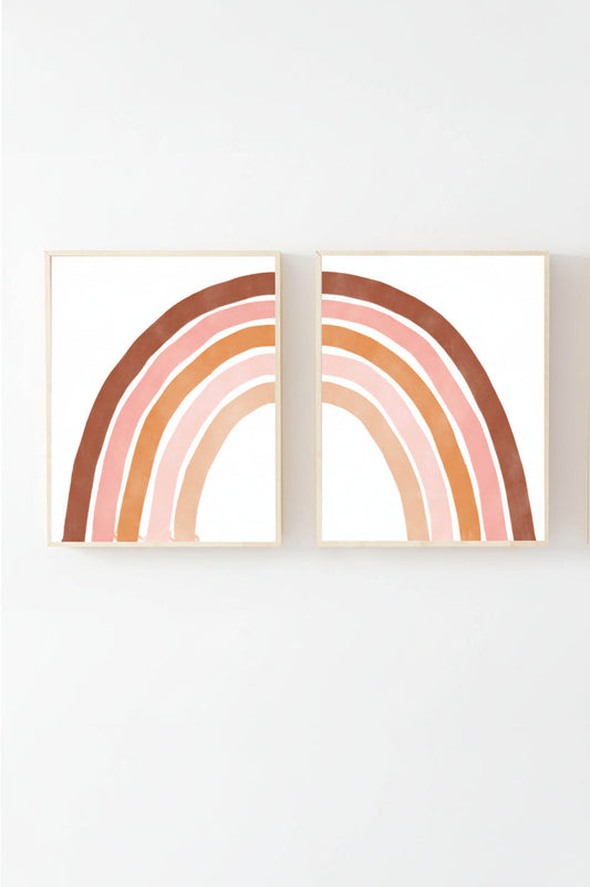 Girlie Rainbow Bundled Digital Nursery Art