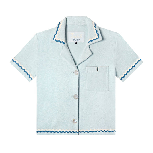 'Rick Rack' Cabana ~ Crop Cut (Sky Blue)