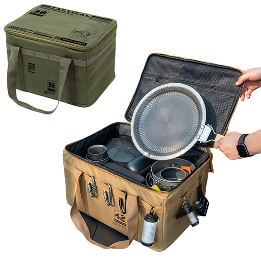 Outdoor folding storage box, picnic camping storage box, tableware, kitchenware,    large capacity