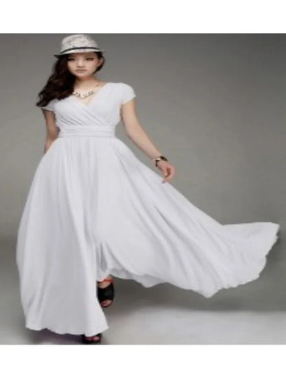 Elegant bodycon sexy Women's dress for women 2022 summer short sleeve chiffon boho party dresses woman robe femme ladies