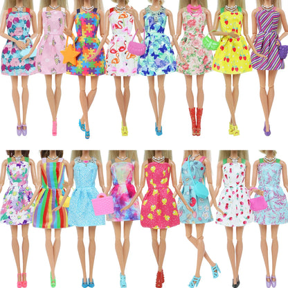 Random Doll Accessories Mini Dress Shoes Boots for 11.5'' Doll 30cm Handbags Crowns Hangers Glasses Doll Outfit Clothes Kids Toy