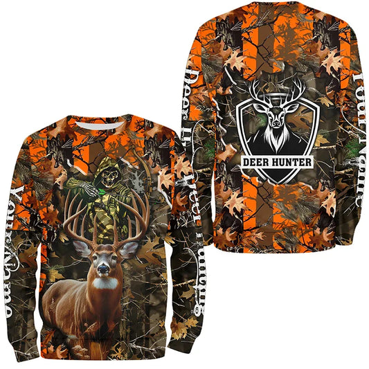Men's 3D Wild Boar Camo Hunting T-Shirt – Long Sleeve Streetwear Tee