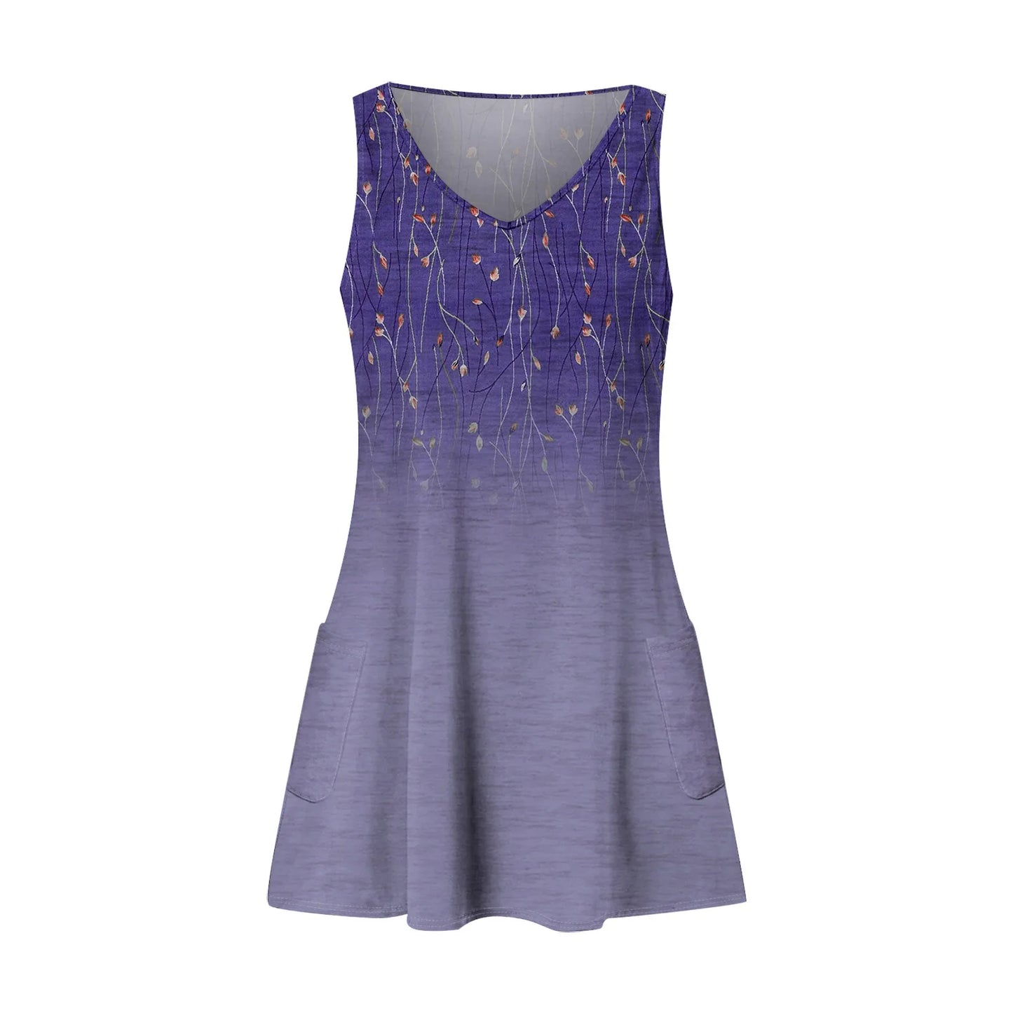 Dresses For Women 2024 Fashion Women'S Casual Print Summer Bohemian Beach Dress With Pockets V Neck Tank Dress Formal Dresses