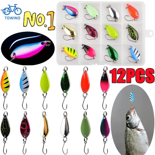 Metal Spoon Fishing Lure – Wobbler Jigging Bait, 2.5g/3.5g/5g, 12 Color Styles