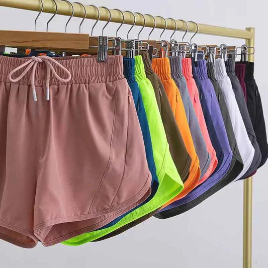 Women's Anti-Explosion 2 in 1 Sports Shorts Quick Dry Running Yoga Shorts Summer Thin Athletic Outdoor Shorts
