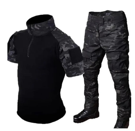 Tactical Combat Suit – Waterproof, Quick-Dry, Multi-Pocket Shirt & Cargo Pants, 7 Configurations