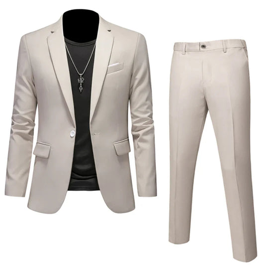 2024 High Quality Handsome Groom wedding party casual set