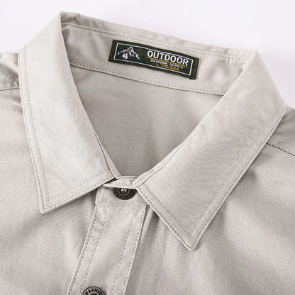 2024 Spring Cotton Cargo Shirt for Men Long Sleeve Multi-Pocket Shirts Outdoor Casual Colthing High Quality Militar Overshirt