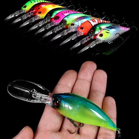Crankbait Wobbler Fishing Lure – 12.5cm, 20.5g, ABS, 6# Treble Hook, Pike & Carp, 10+ Colors