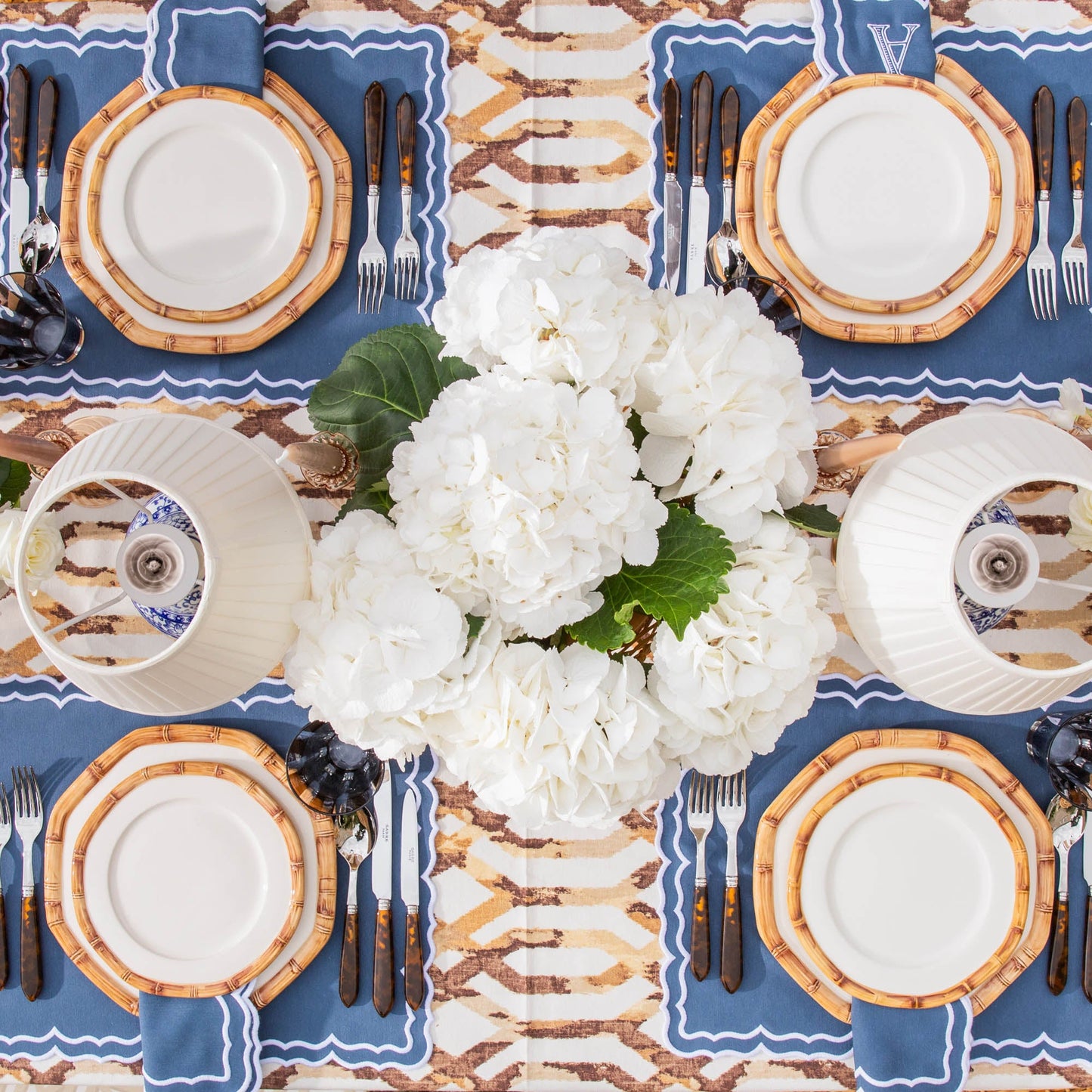 Geometric Bamboo Dinner Plate
