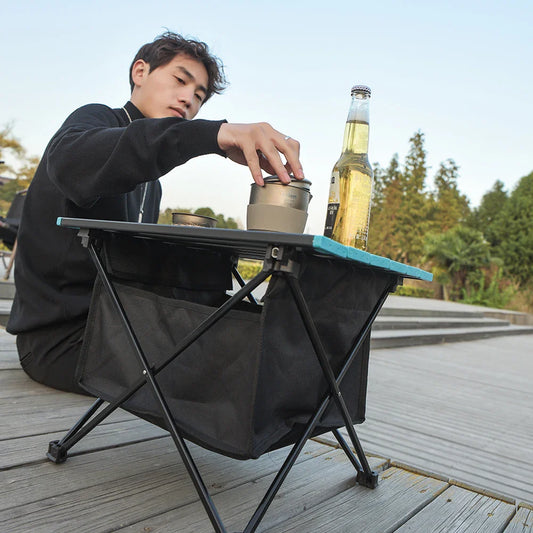 Camping Folding Table Under-Storage Bag – 600D Oxford, Waterproof, Foldable, Black