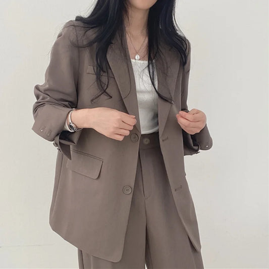 Spring Autumn New in Women's High Waist Loose Luxury Casual Set Pants Fashionable Elegant Comfortable Straight Leg Pants