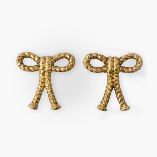 Rope Bow Brass Knobs (Pair)