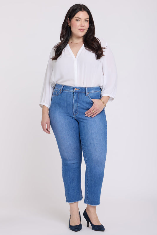 Billie Mini Bootcut Ankle Jeans In Plus Size - Blue Paradise