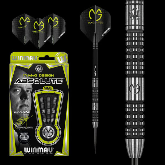 WINMAU MVG Absolute Darts - 90% Tungsten - 22g