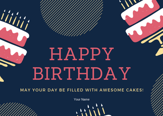 AWESOME CAKES - GREETING CARD