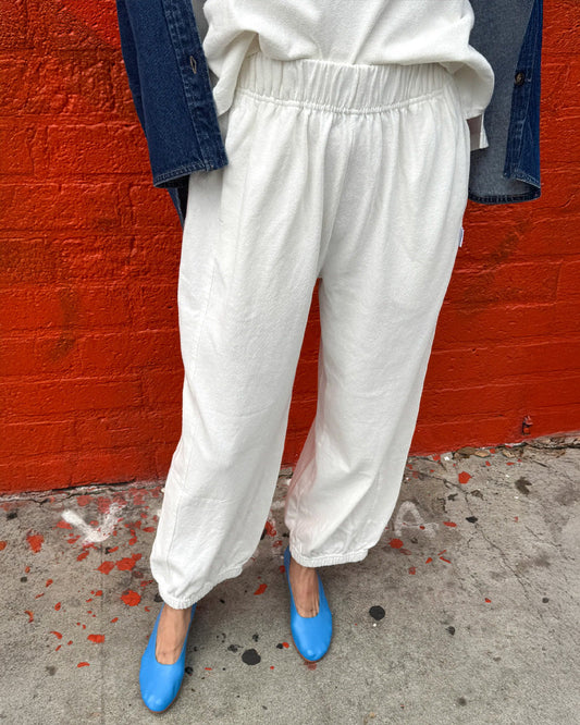 Balloon Pants - White Cotton